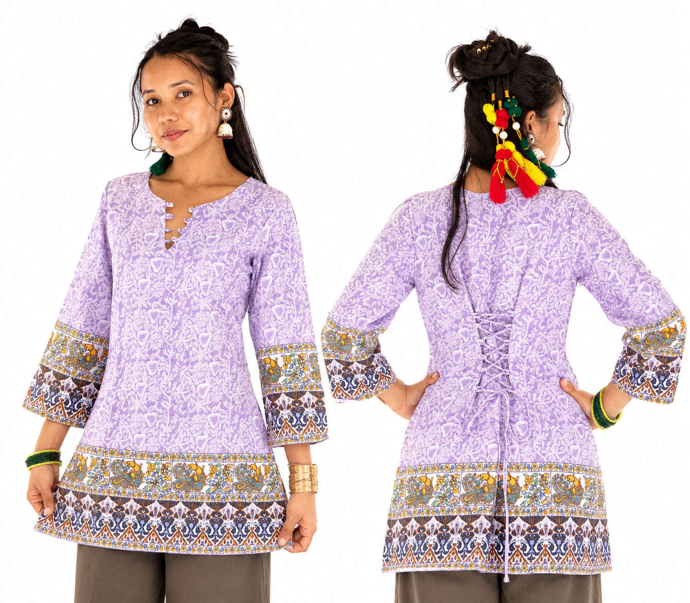 Lavender Grace Short Kurthi