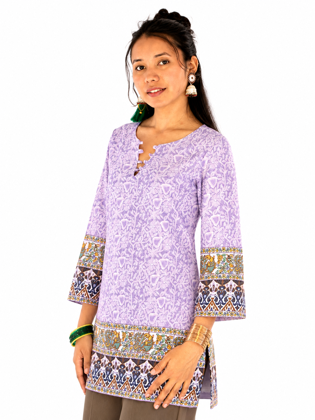 Lavender Grace Short Kurthi