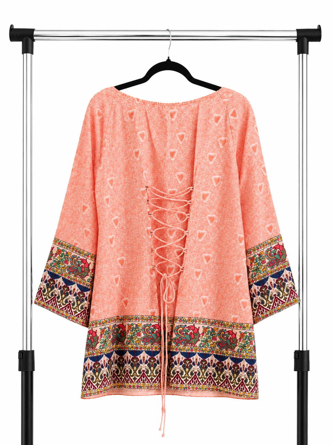 Peach cutout kurthi