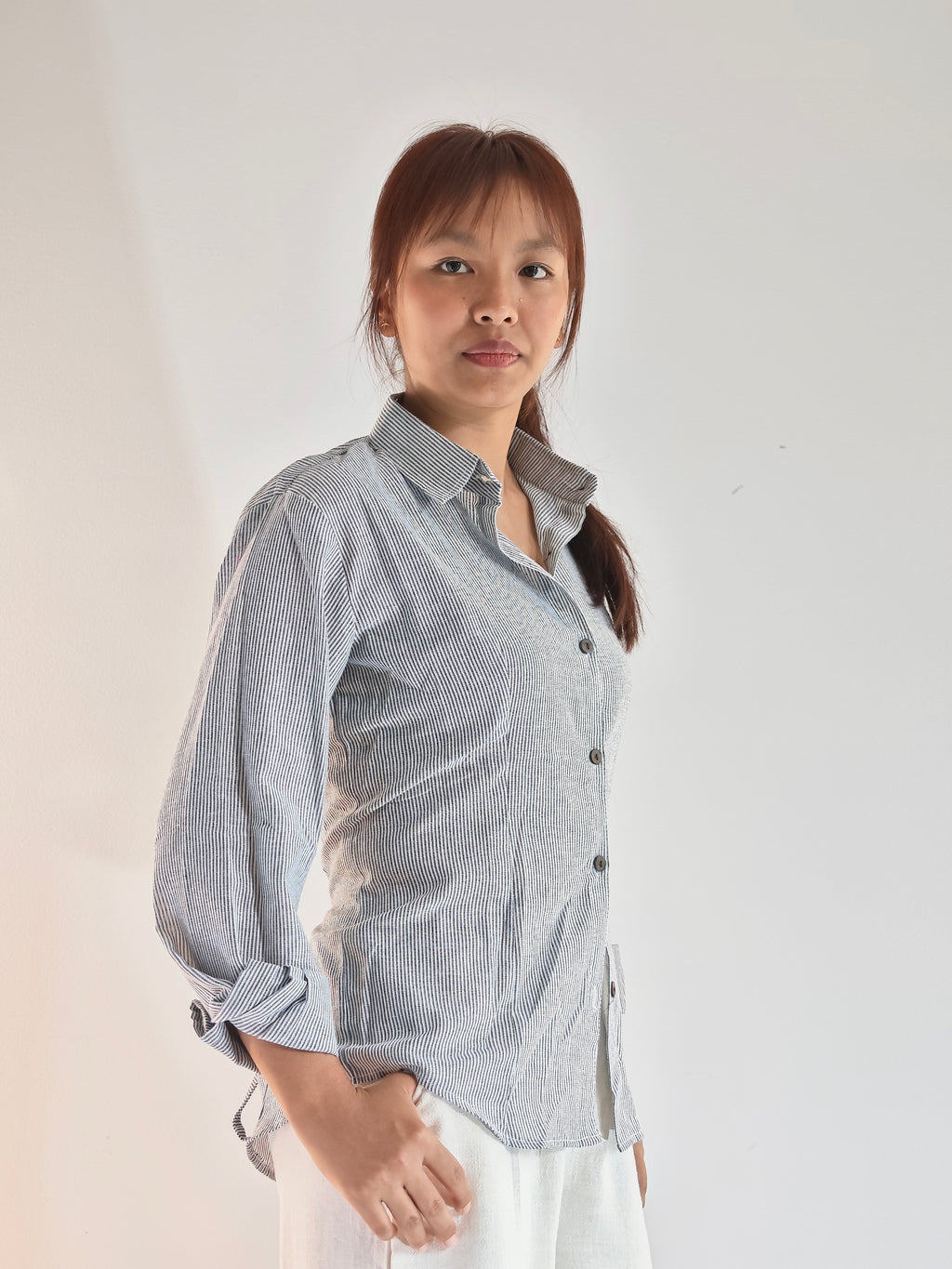 Classic grey stripe shirt