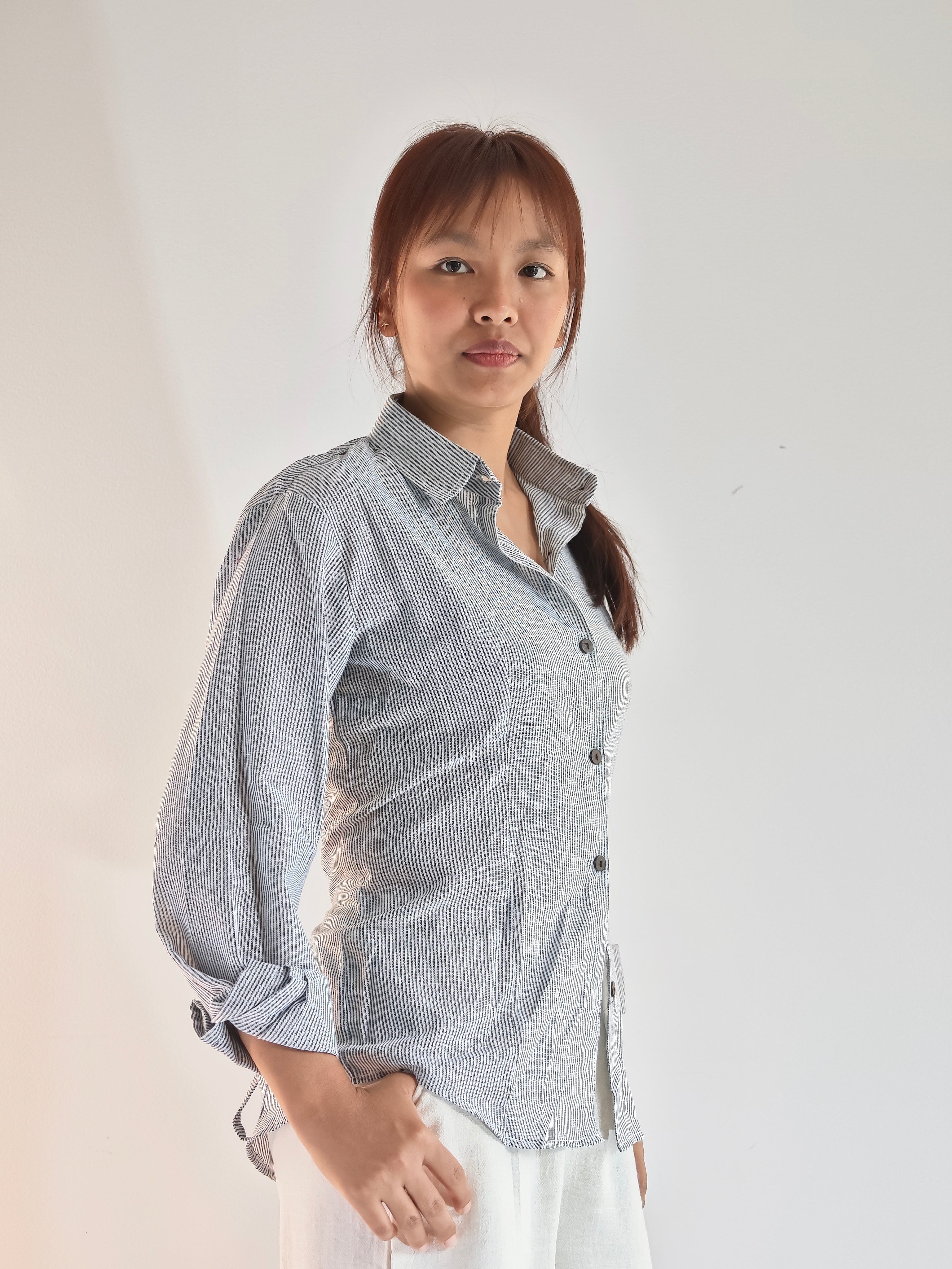 Classic grey stripe shirt