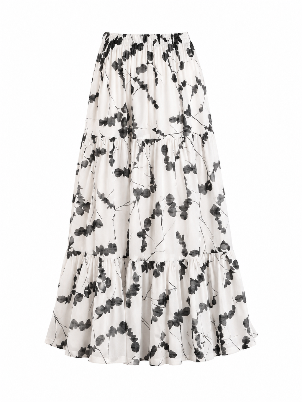 Black Floral Skirt