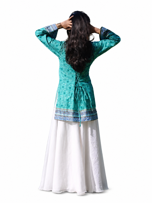 Bule petal kurthi