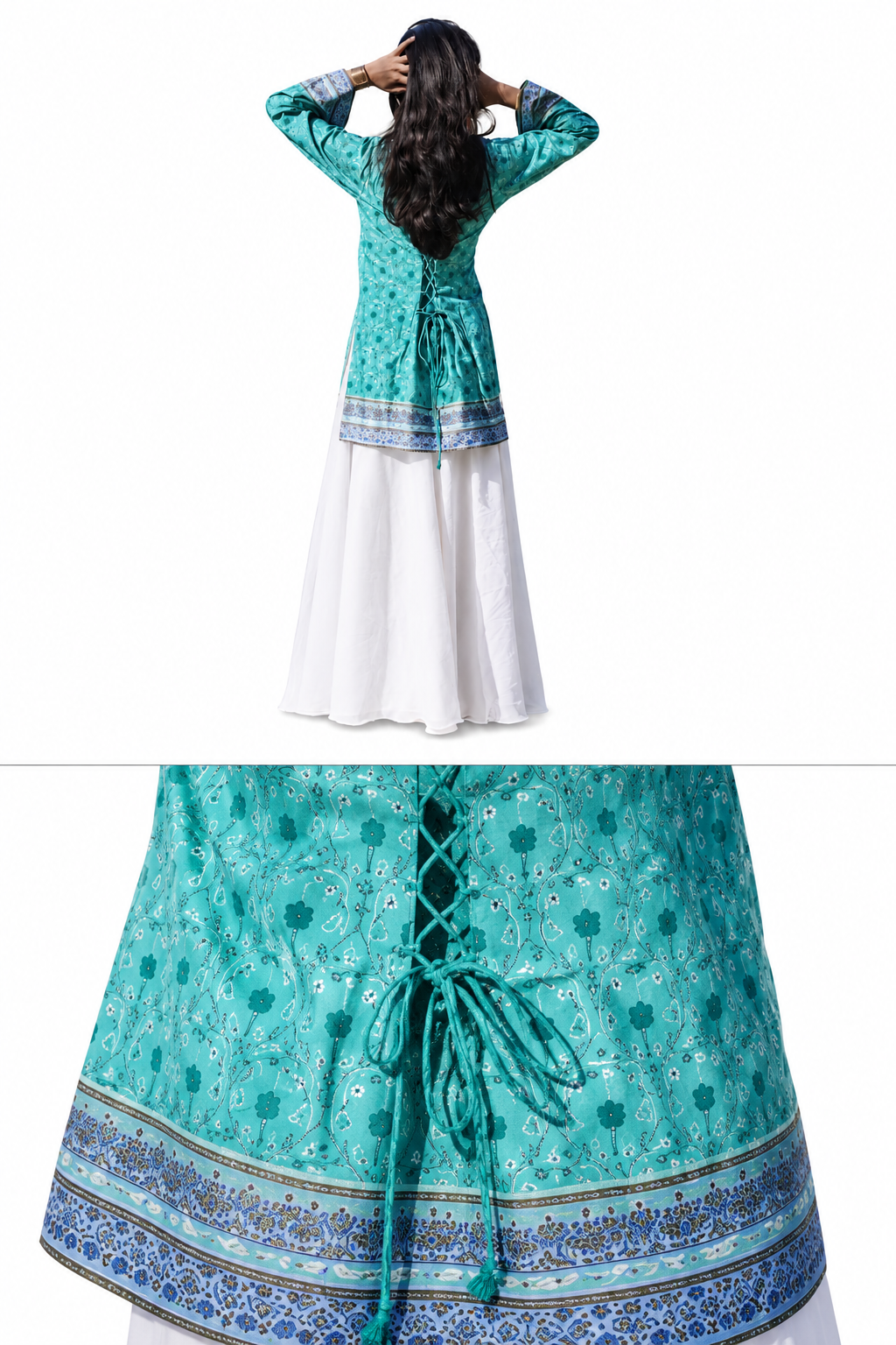 Bule petal kurthi