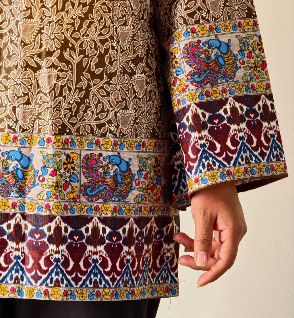 Brown Filigree Kurthi
